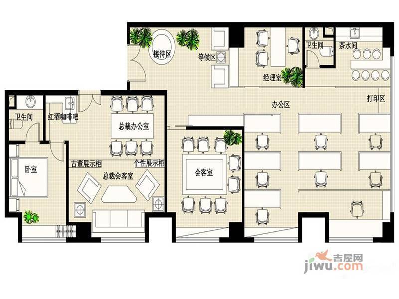 东方城市广场普通住宅190.5㎡户型图