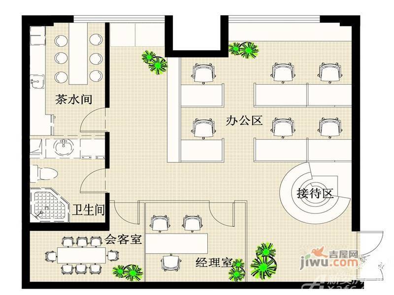 东方城市广场普通住宅80.6㎡户型图