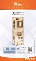 源创客科技小镇1室1厅1卫45㎡户型图